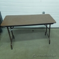 Brown Folding Banquet Table 48 x 24 in.